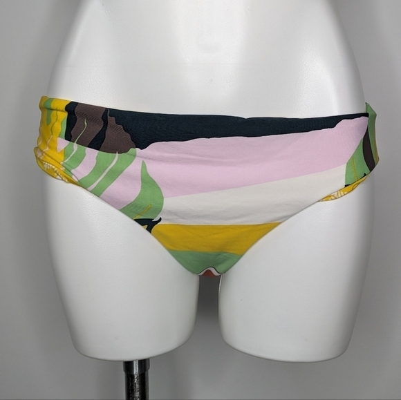 Carve Designs yellow green monstera reversible bikini bottom XL - Picture 1 of 13
